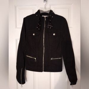 Vintage J-Lo Faded-to-Perfection Denim Biker Jacket